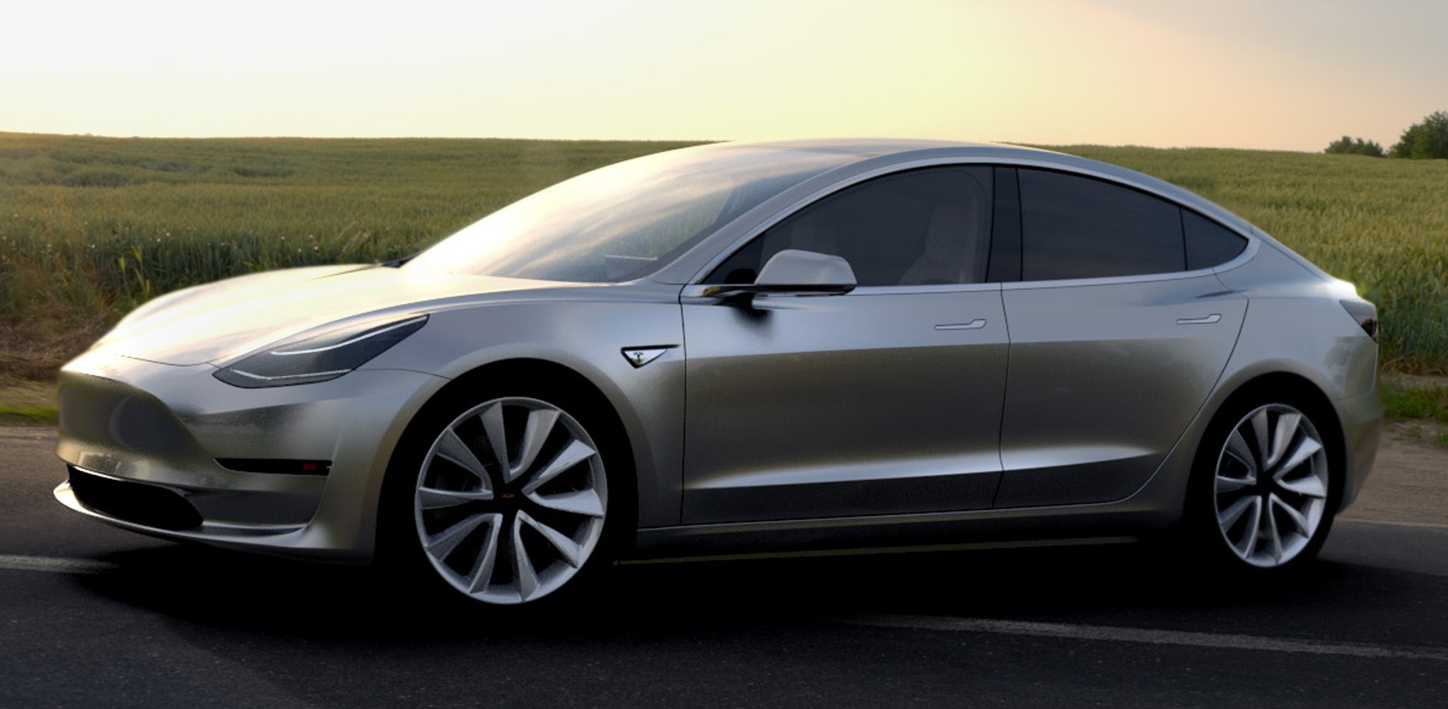 Tesla-Model-3-side-front-view-parked