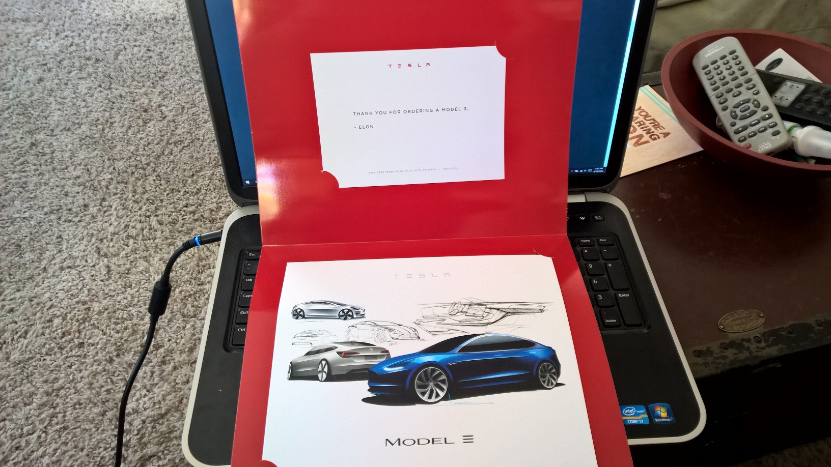 model 3 thank you gift
