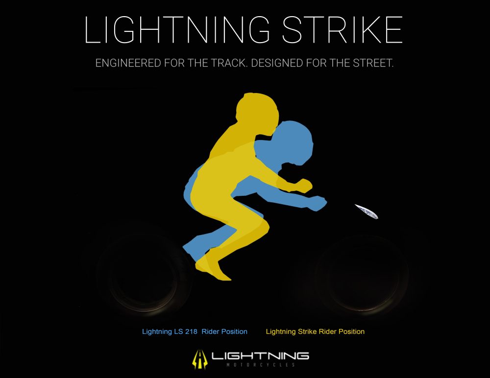 Lightning Strike rider position electric motorcycle