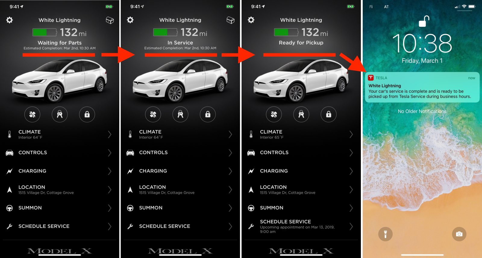 Tesla Service Update App