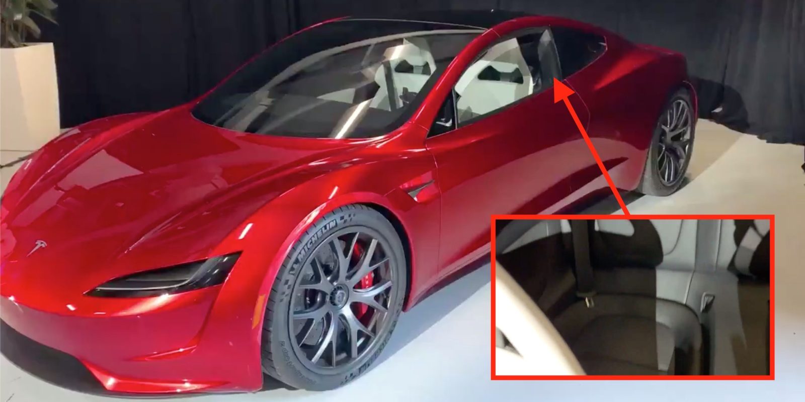 Tesla Roadster backseat