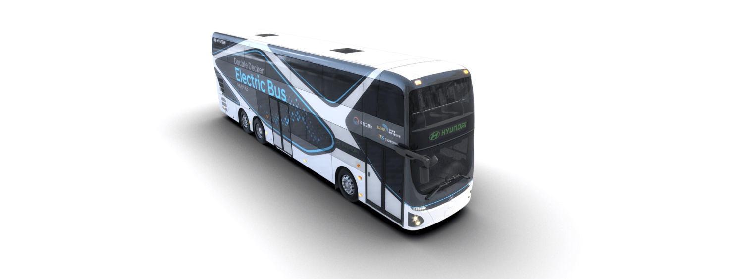 Hyundai debuted a new electric double-decker bus