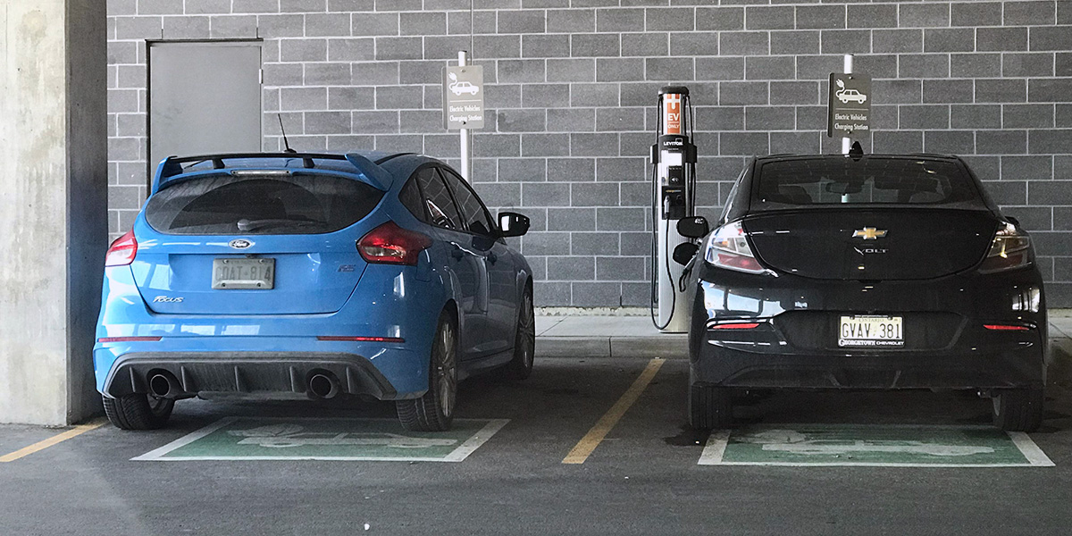This charging spot in Mississauga was recently ICE'd