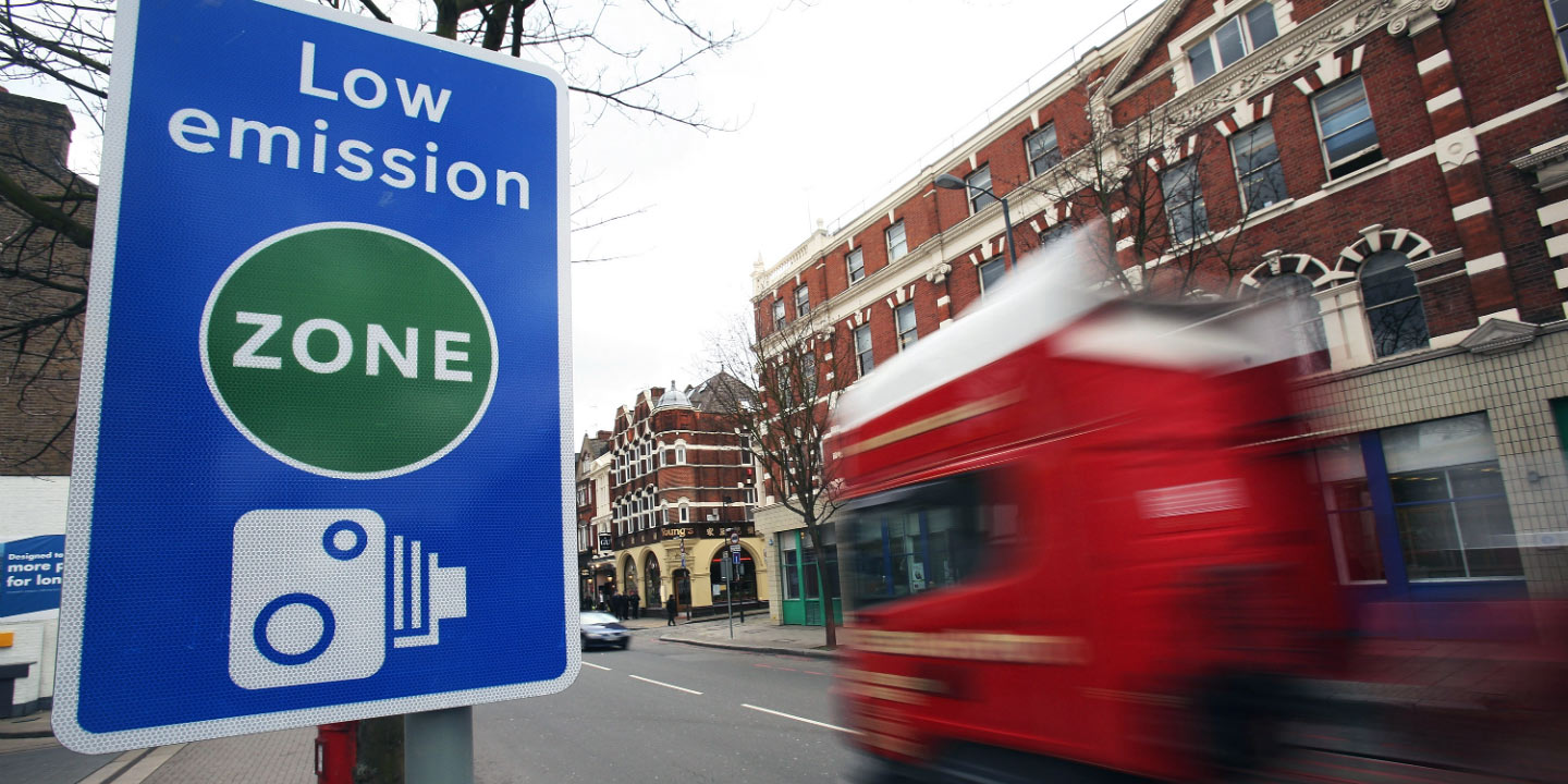 Low emission zone in UK
