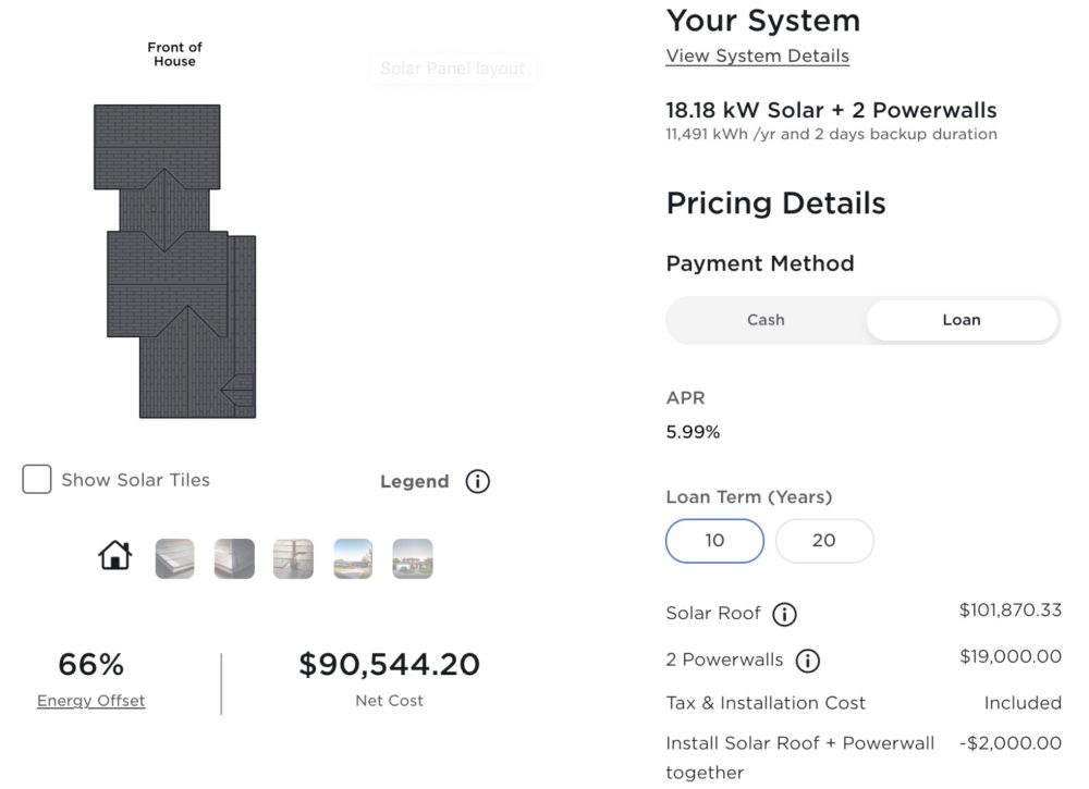 tesla solar roof system price increase