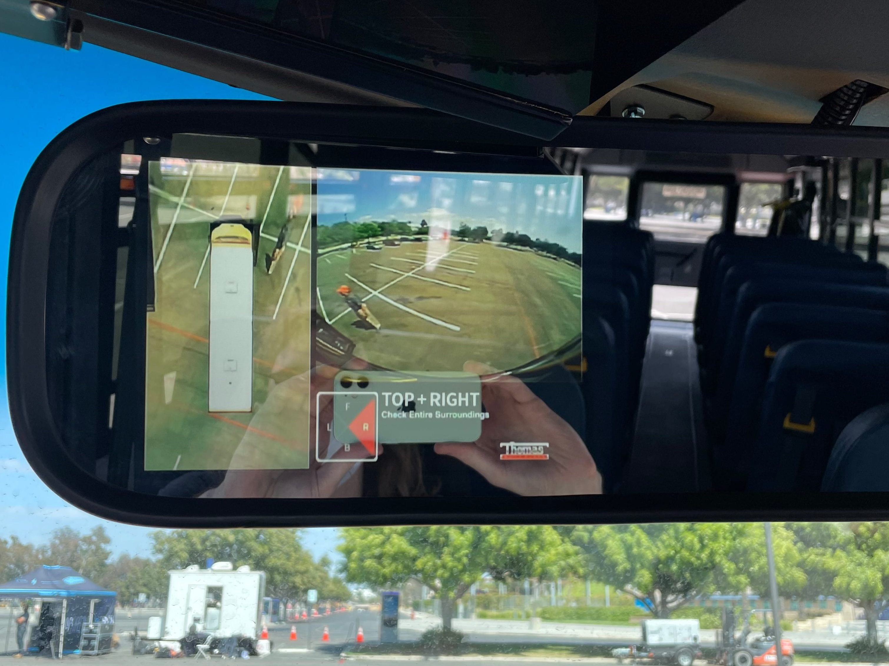 jouley electric school bus rearview mirror