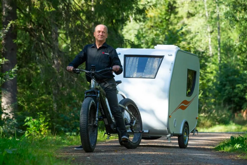 hupi electric bike camper trailer