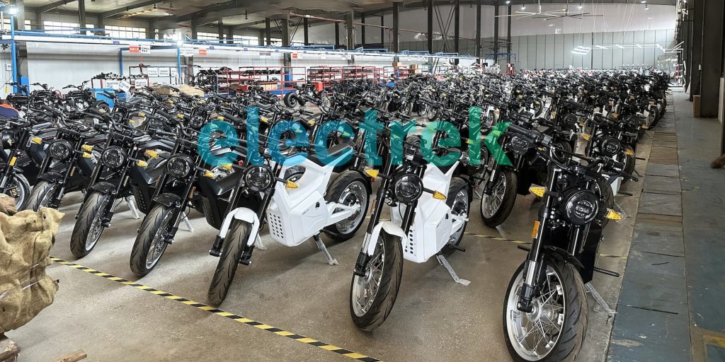 sondors metacycle motorcycle in factory