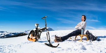 DIY electric snowmobile snowbike